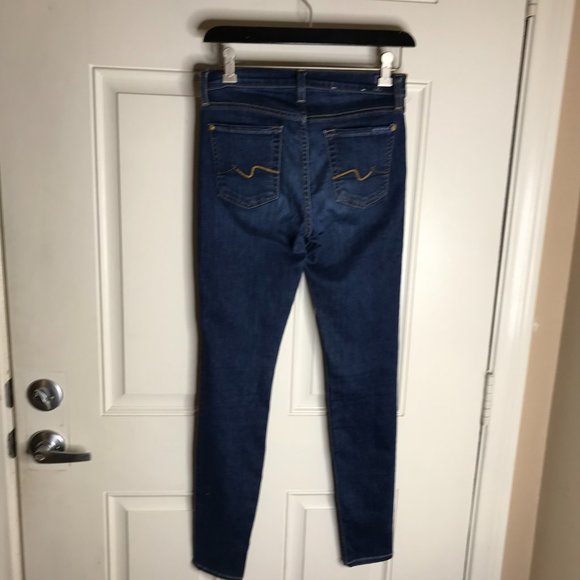 7 For All Mankind Women's Gwenevere Skinny Jeans Blue ~ Size 24 - Picture 3 of 6